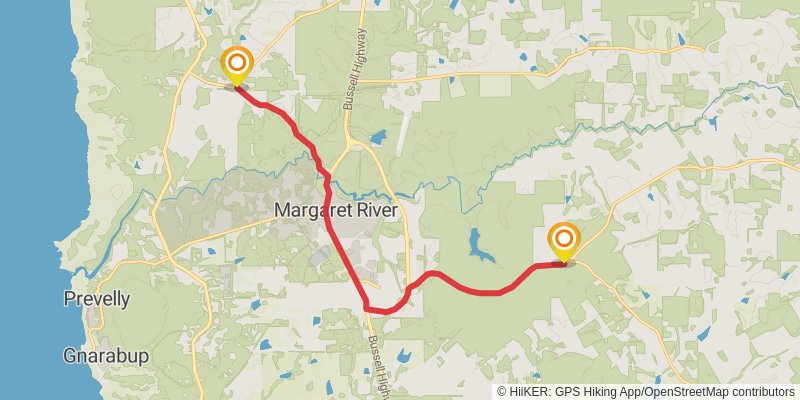 Margaret River Small Family Winery Trail stage 3 Map