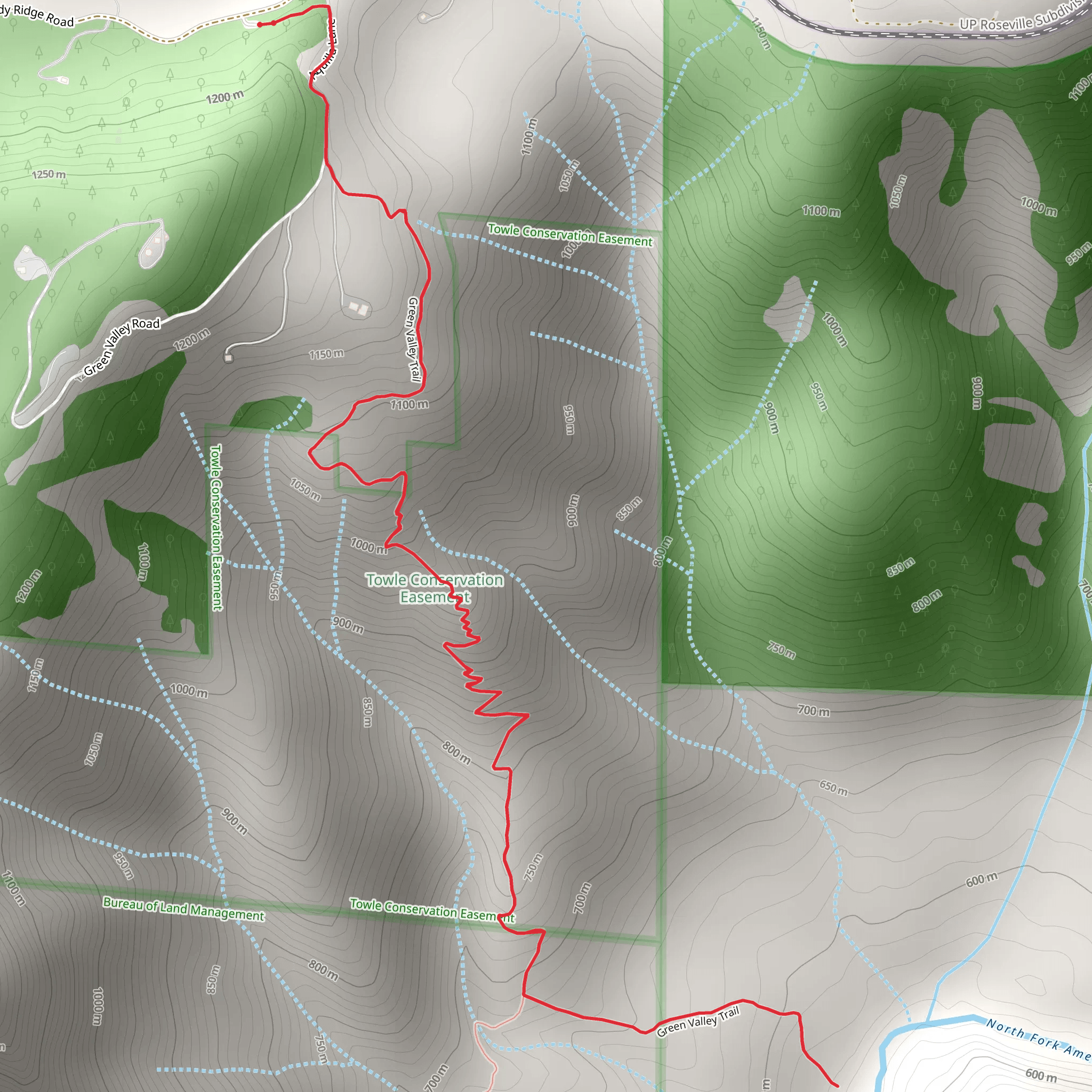Green Valley Trail mobile static map
