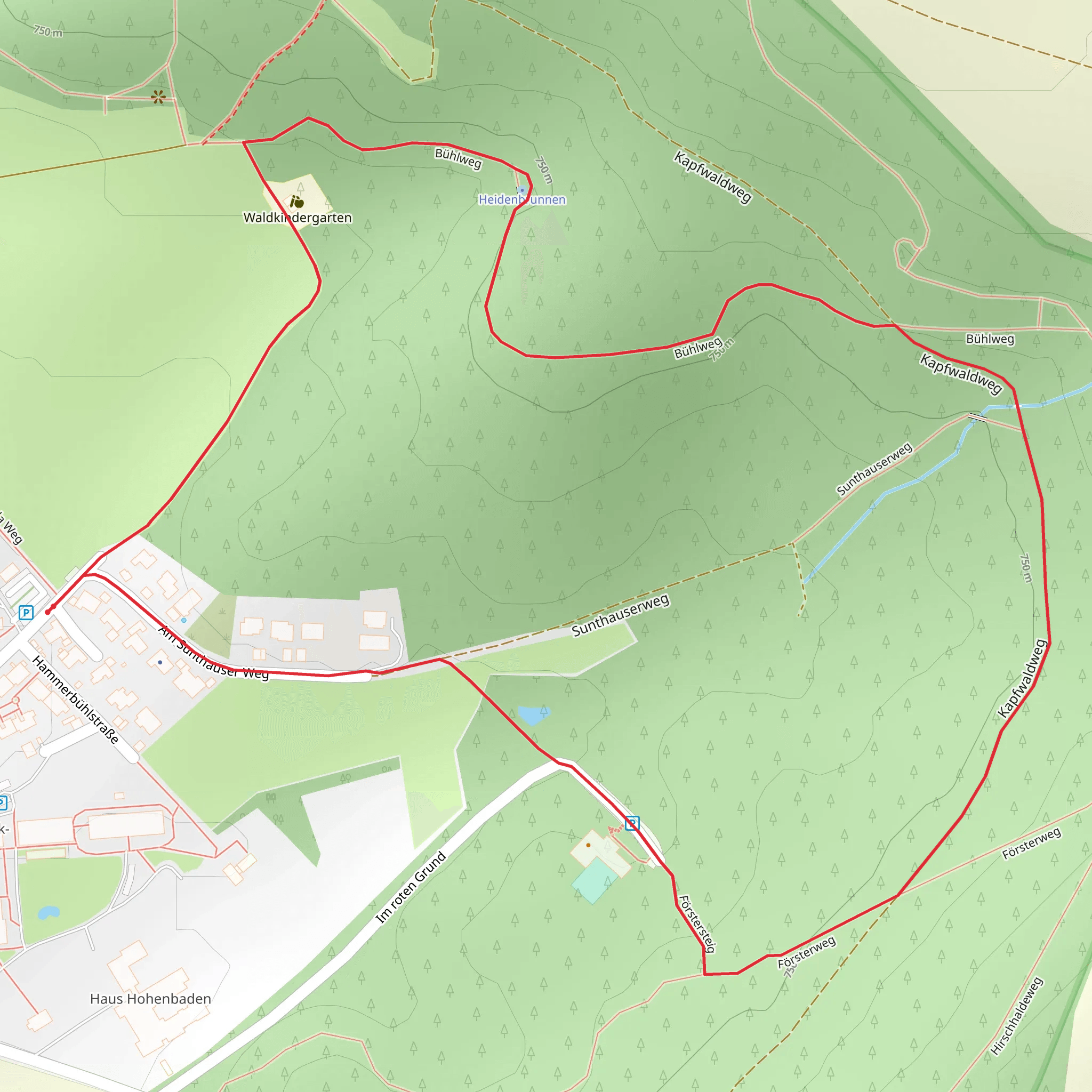 Weg der Besinnung and Mittlerer Kapf Loop mobile static map
