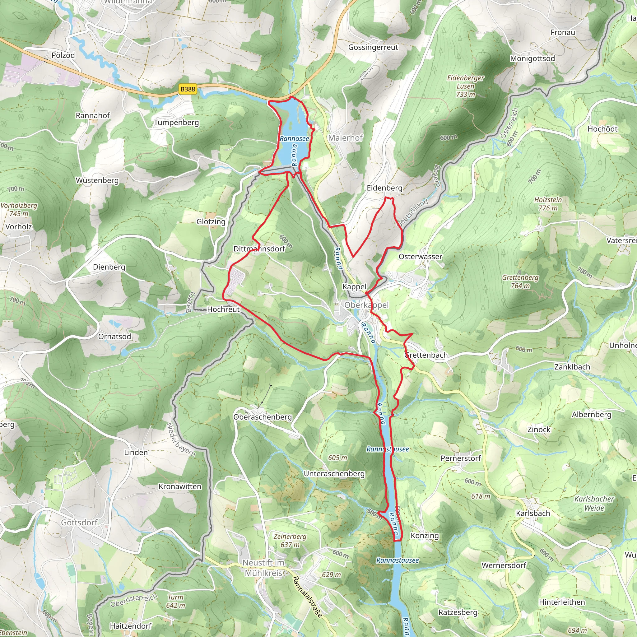 Oberkappel Panoramaweg mobile static map