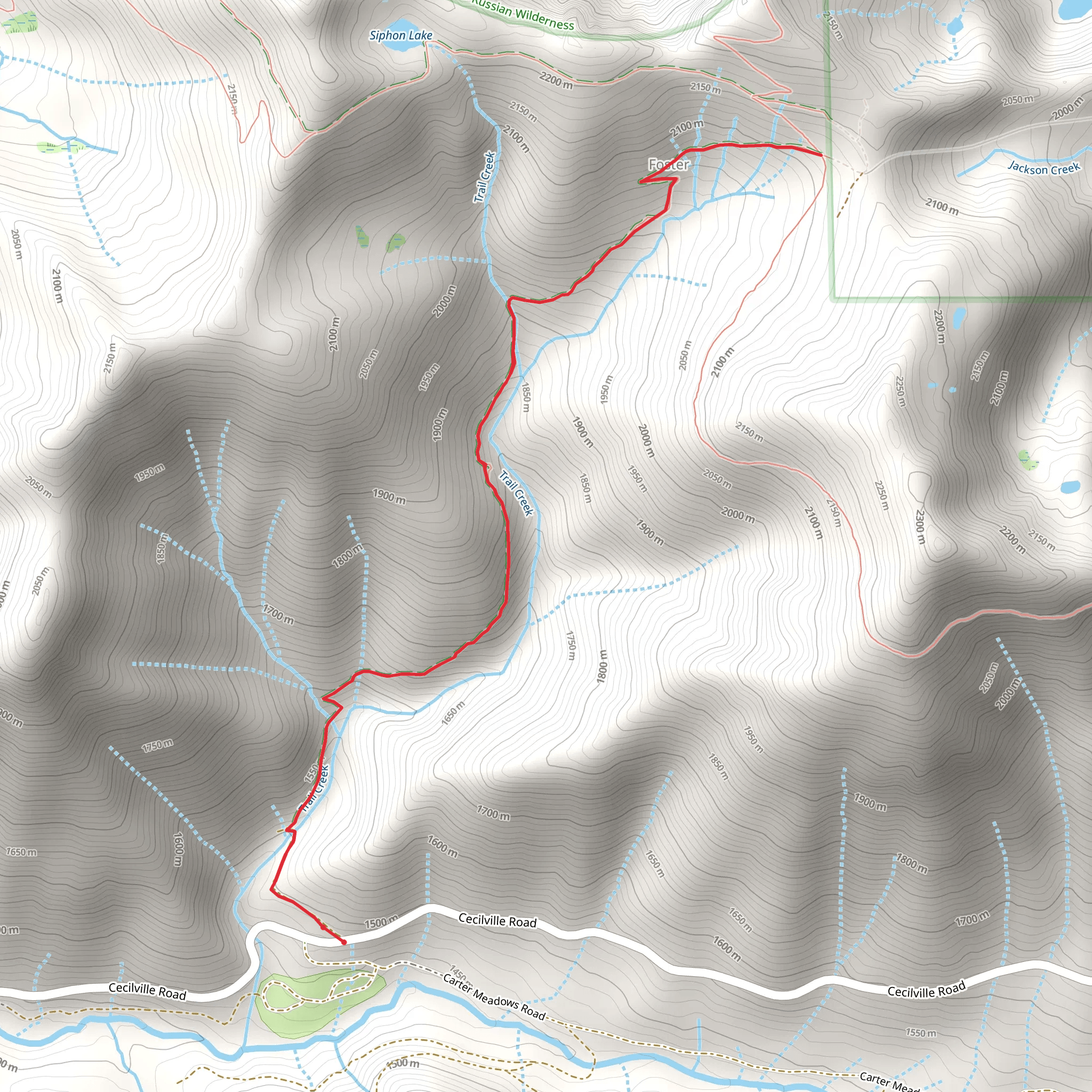Trail Creek Trail mobile static map