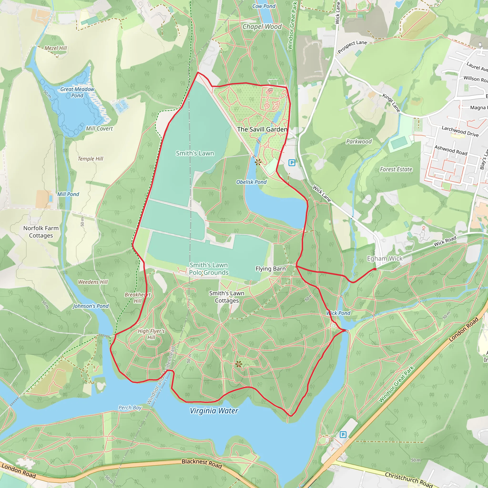 Botany Bay Point and Breakheart Hill Loop mobile static map