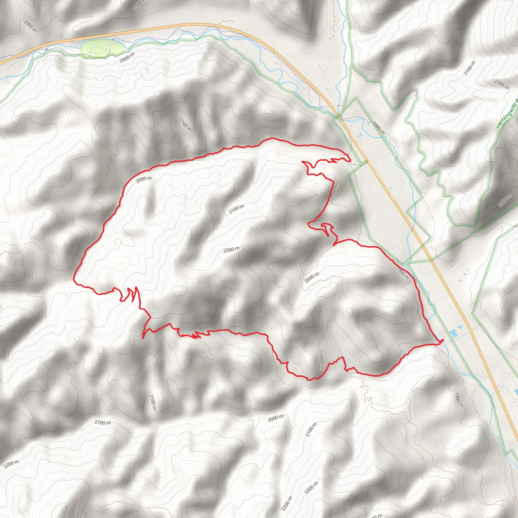 Fox Creek, Oregon Gulch and Chocolate Gulch Loop mobile static map