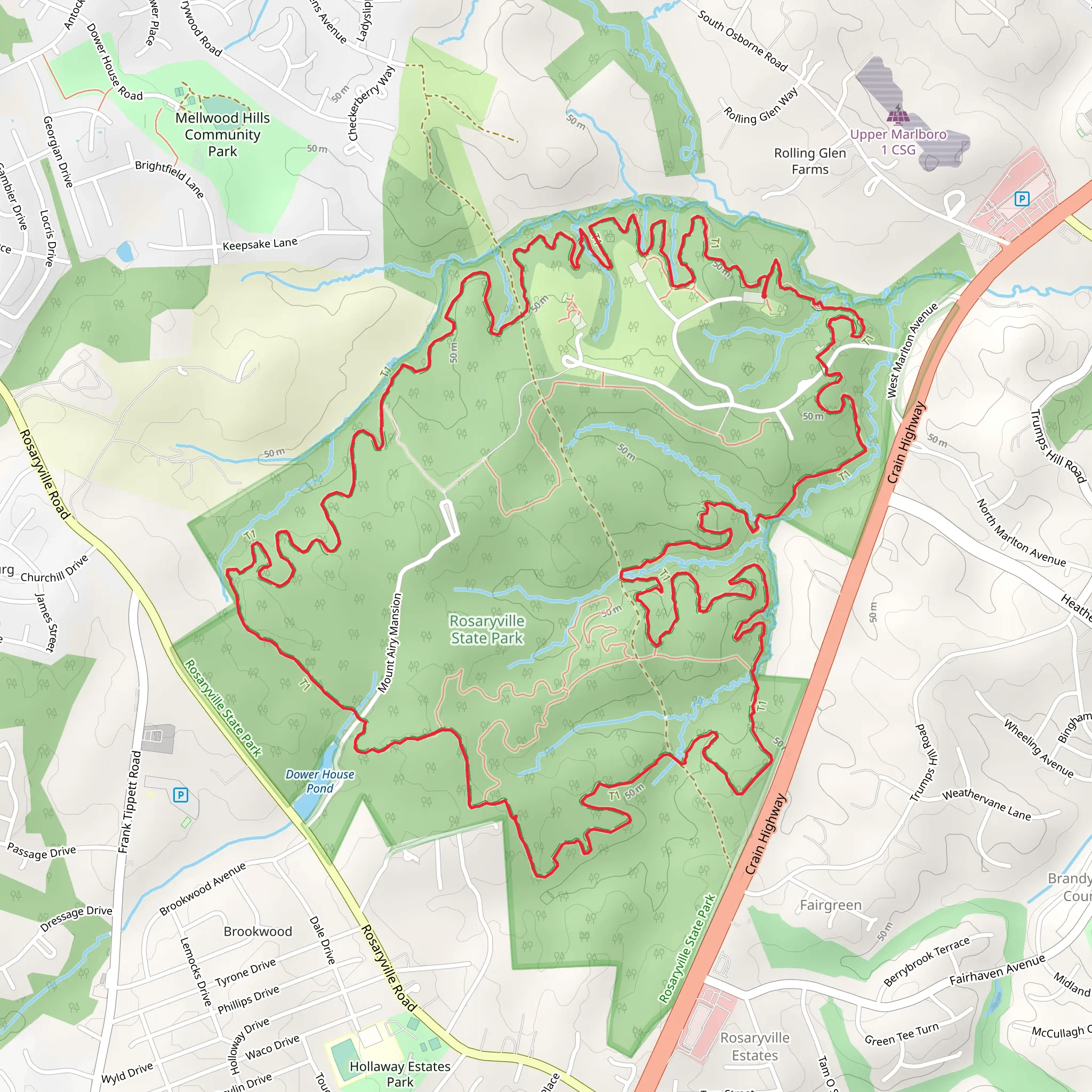 Perimeter Loop Trail mobile static map