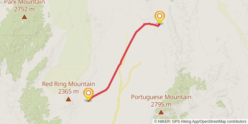 American Discovery Trail - Nevada stage 13 Map
