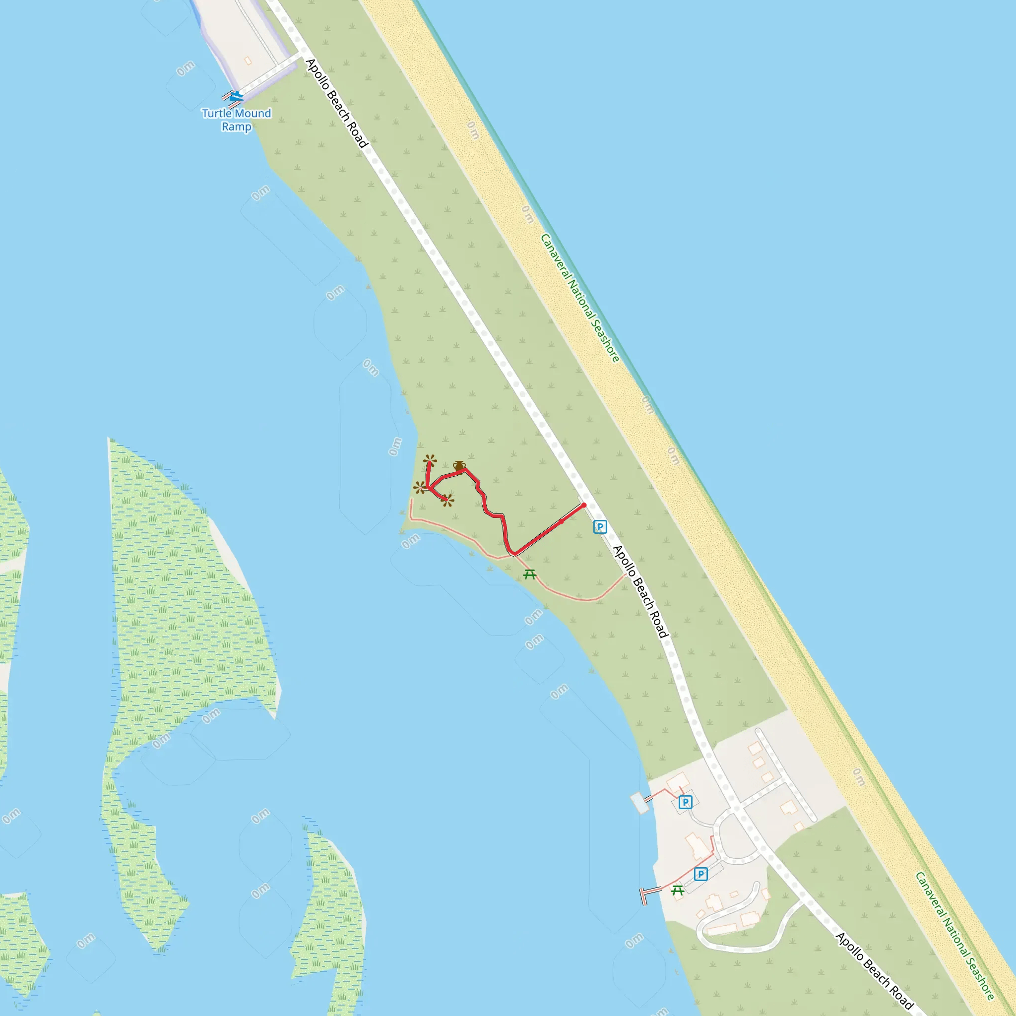 Turtle Mound Trail mobile static map