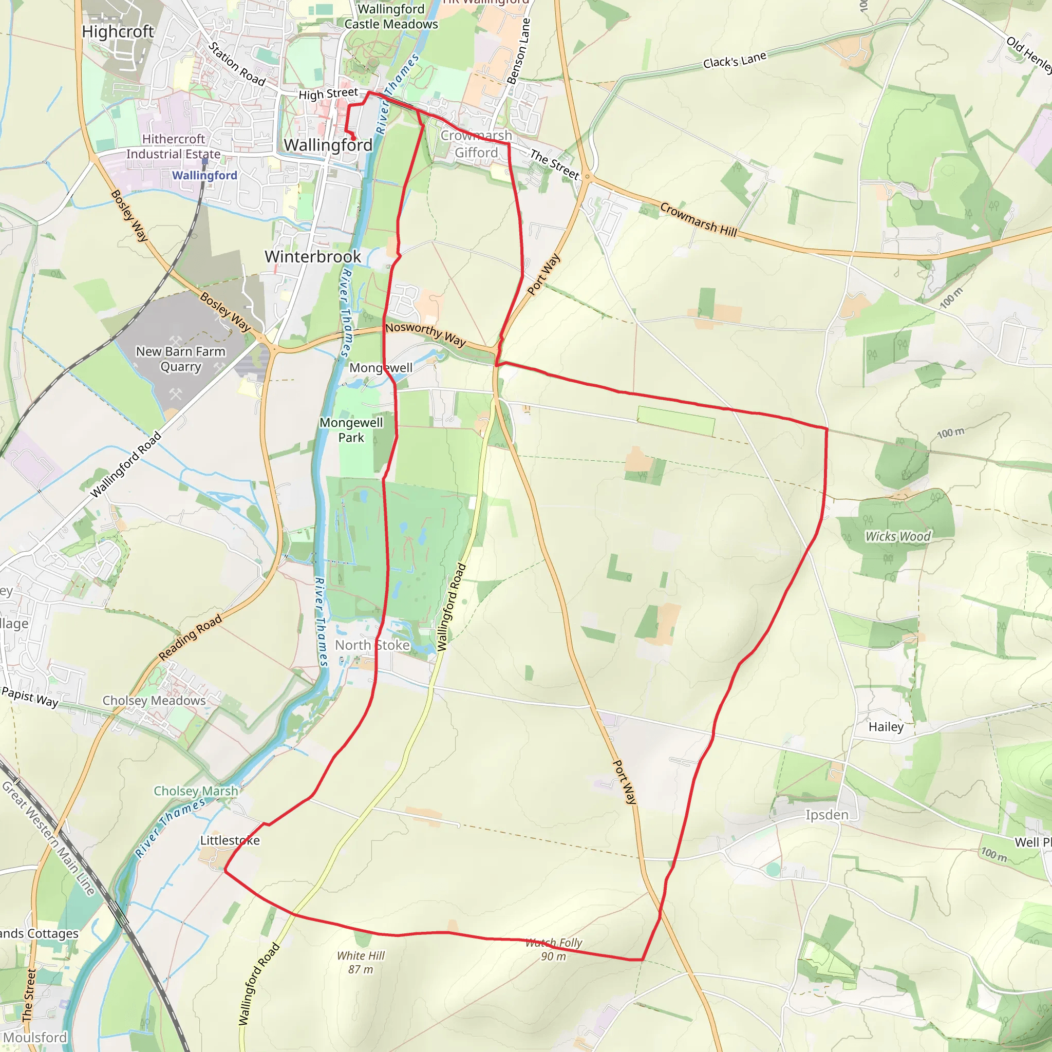 Watch Folly in Crowmarsh Country Park mobile static map