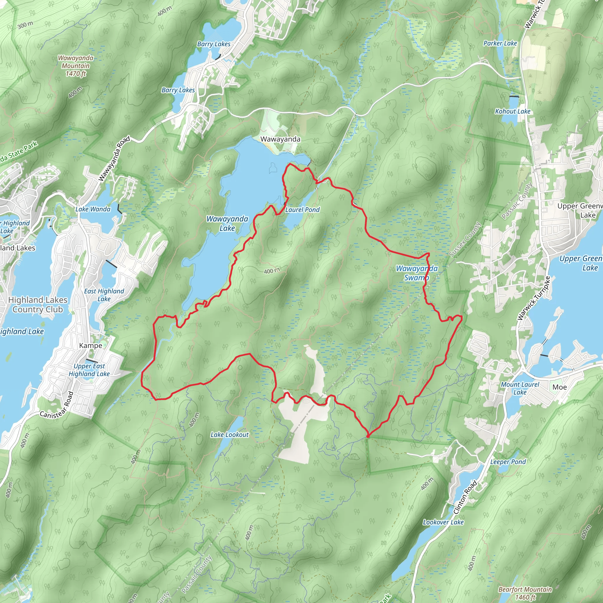 Banker, Plymouth and Sitting Bear Loop mobile static map