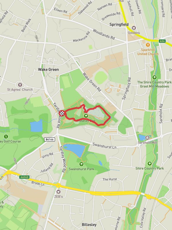 Moseley Bog Loop mobile static map