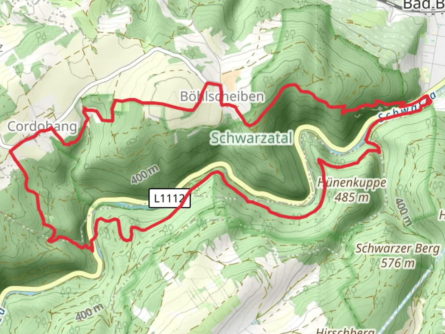 An image depicting the trail Schwarzatal Loop and its surrounding area.
