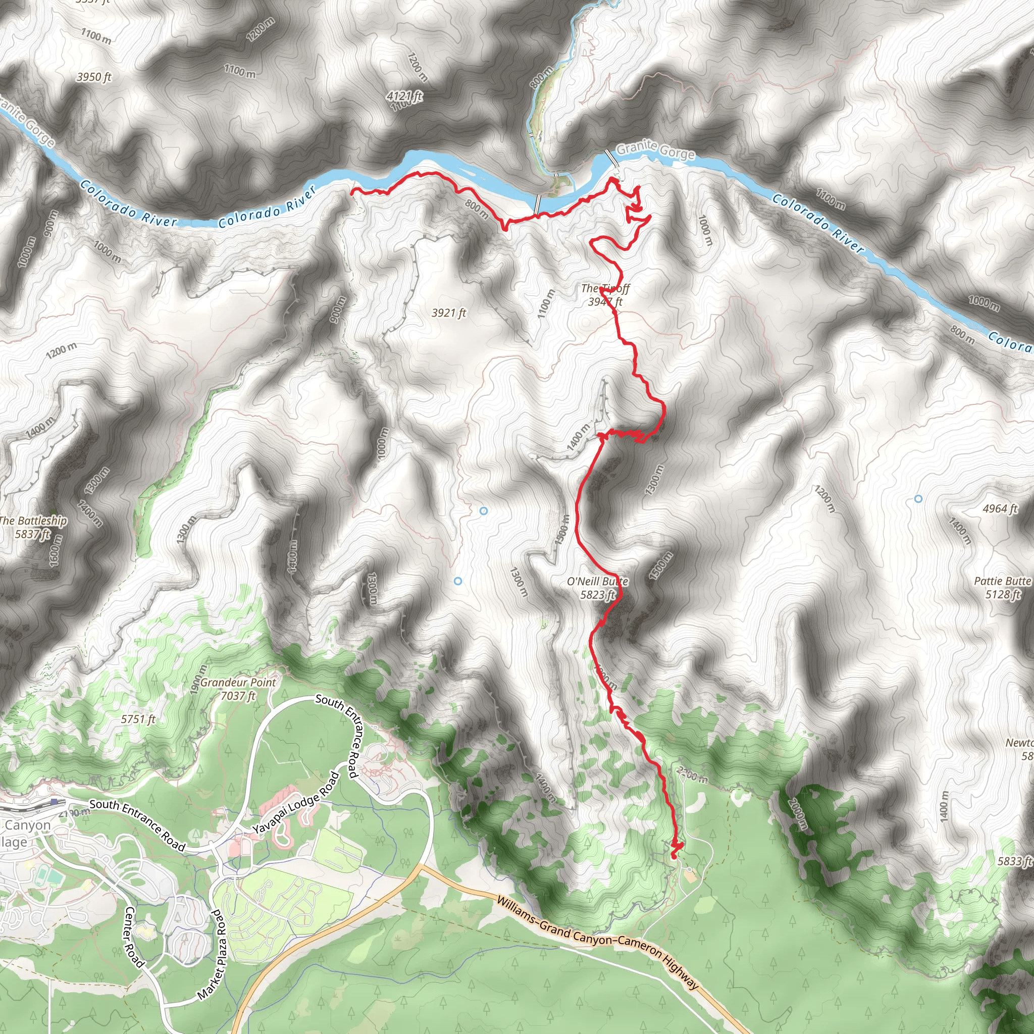 River Trail via Arizona Trail mobile static map