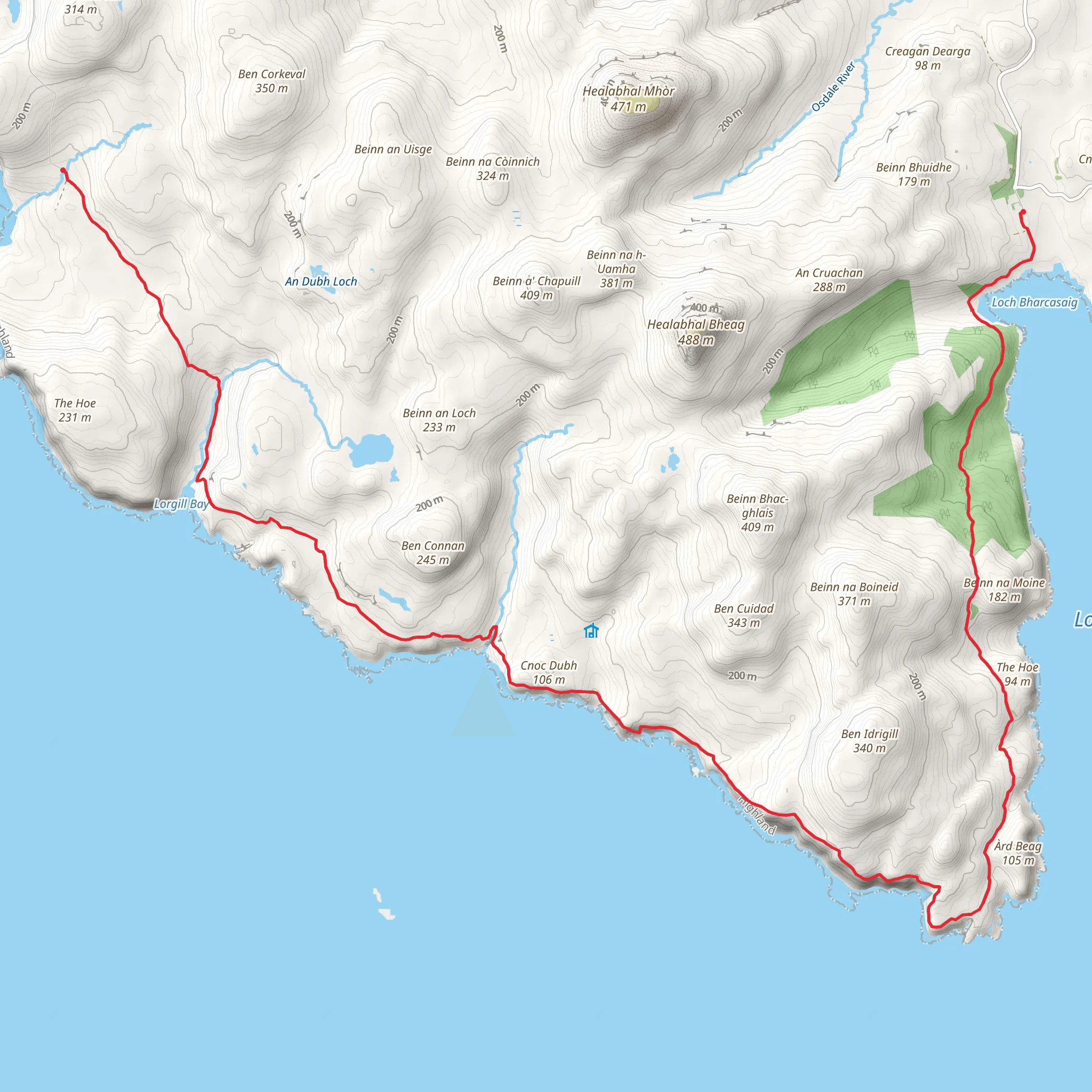 Duirinish Coastal Path Walk to Ramasaig mobile static map