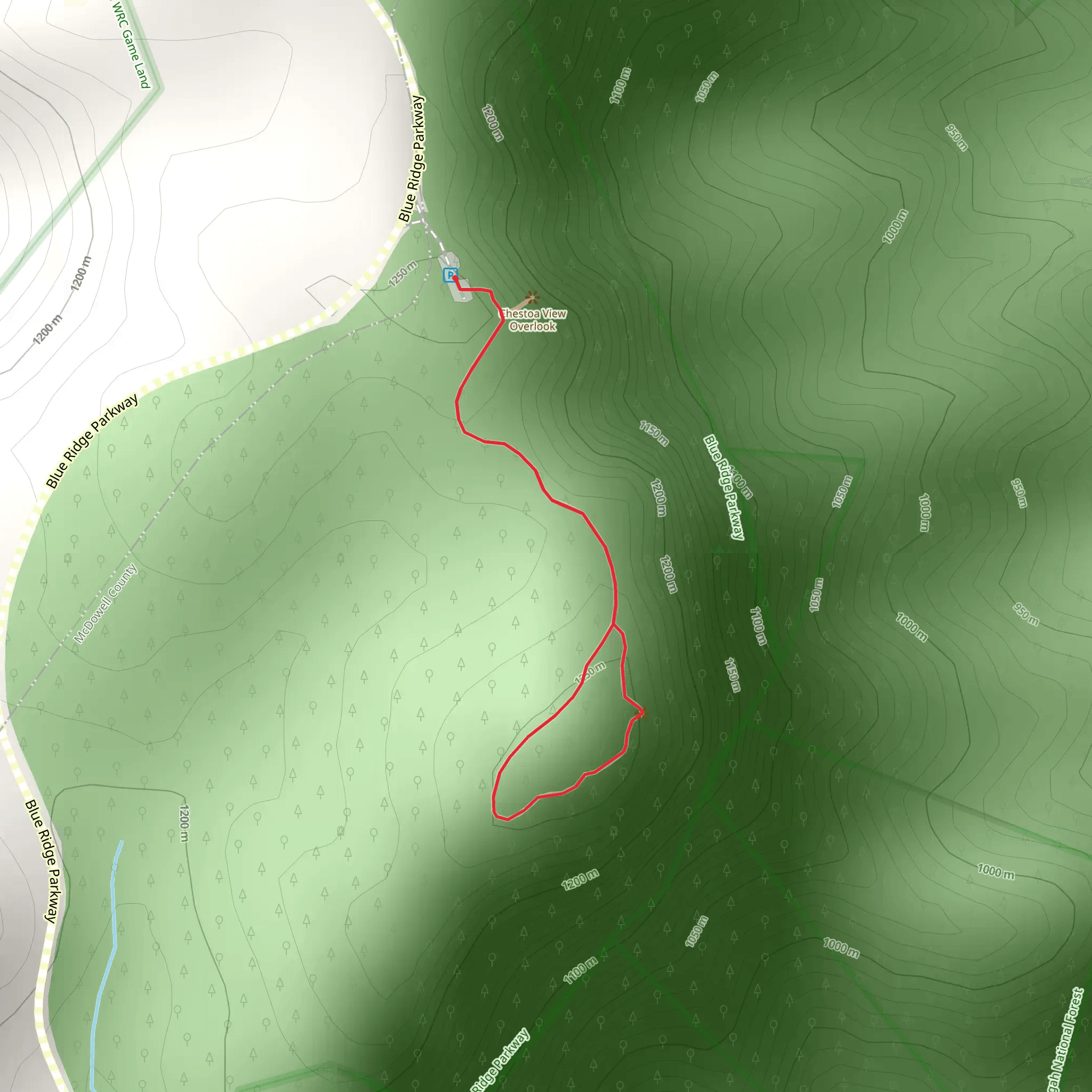 Chestoa View Overlook Loop mobile static map