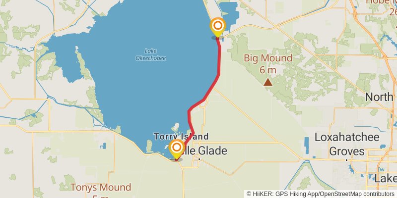 Lake Okeechobee Scenic Trail stage 2 Map