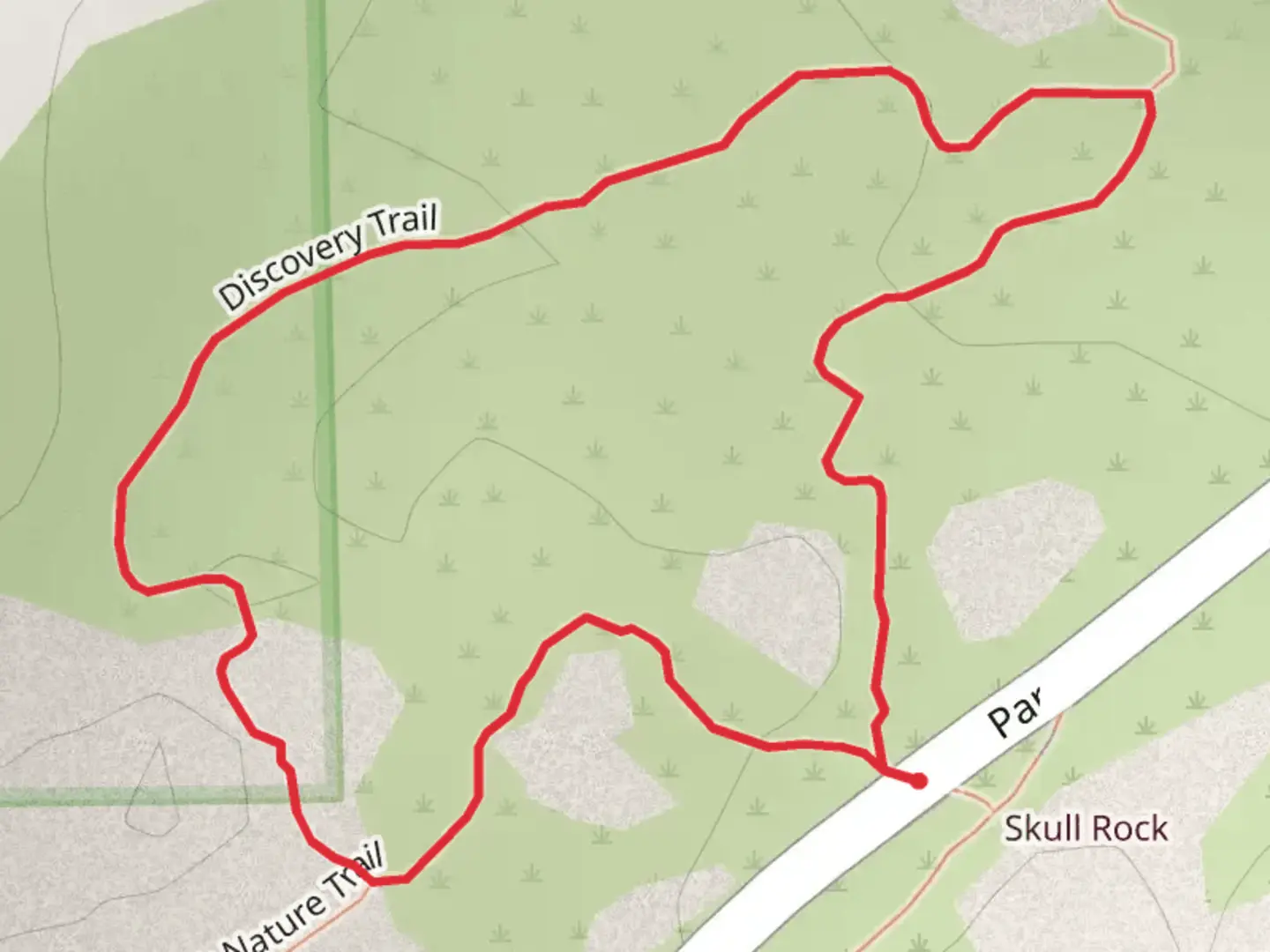 An image depicting the trail Discovery Loop Trail and its surrounding area.