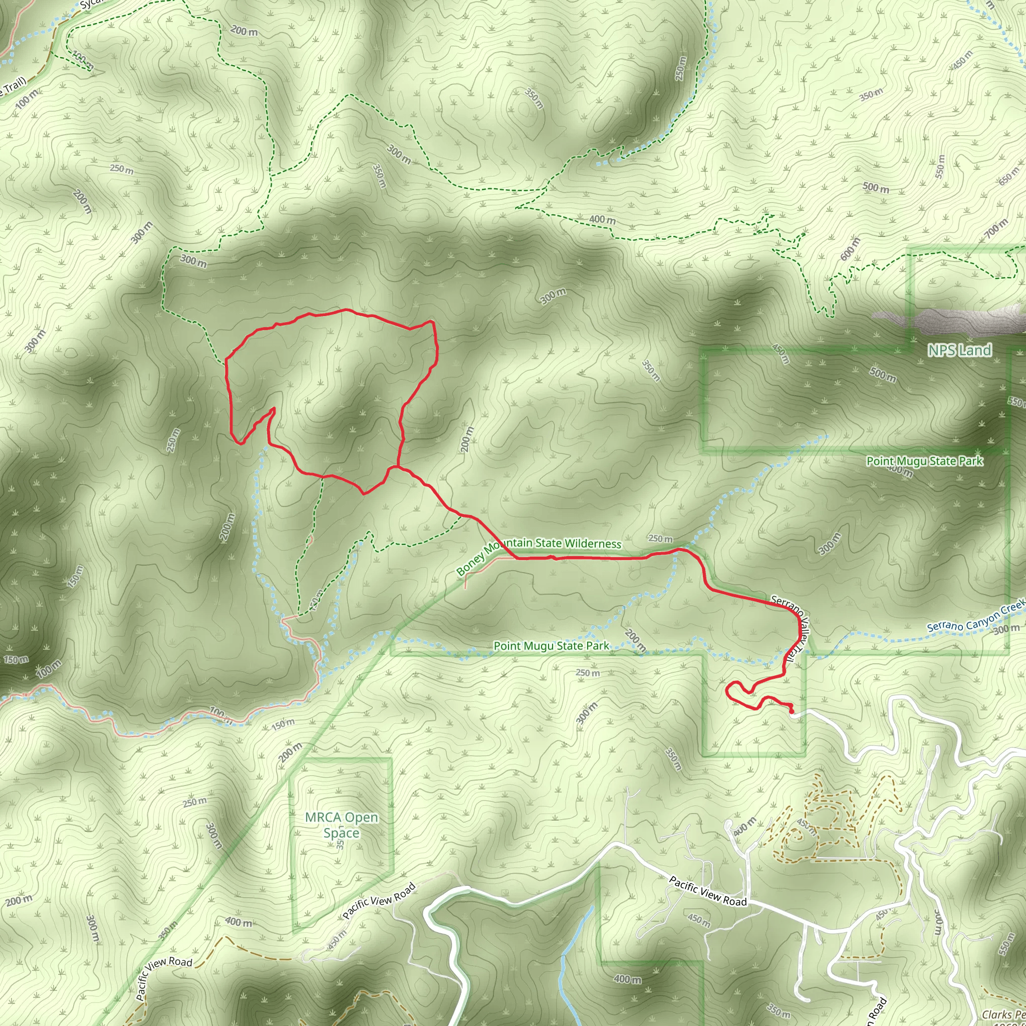 Serrano Valley Loop Trail mobile static map
