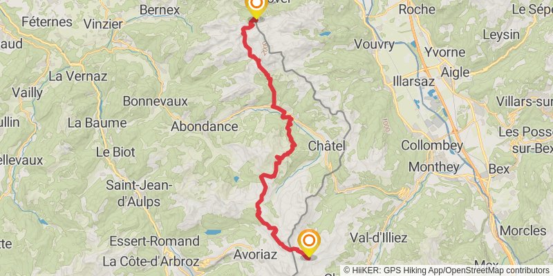Alpenpässe-Weg alt 1 Map