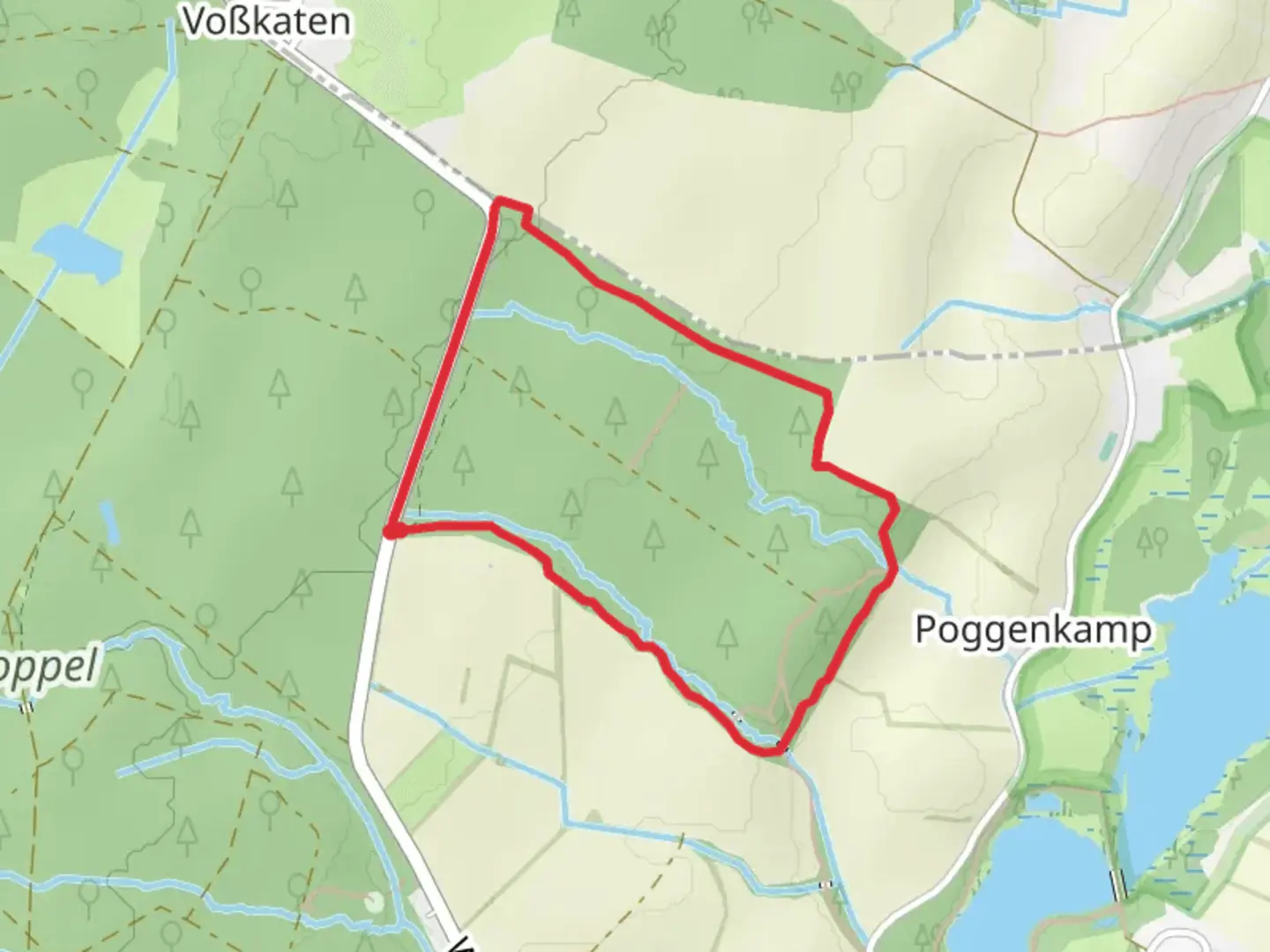 An image depicting the trail Tannenbach Loop and its surrounding area.