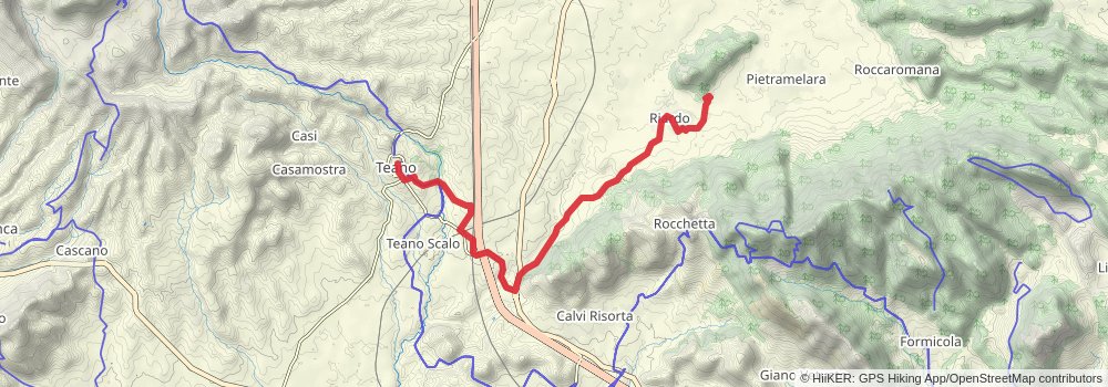 Via Francigena stage 132 Map