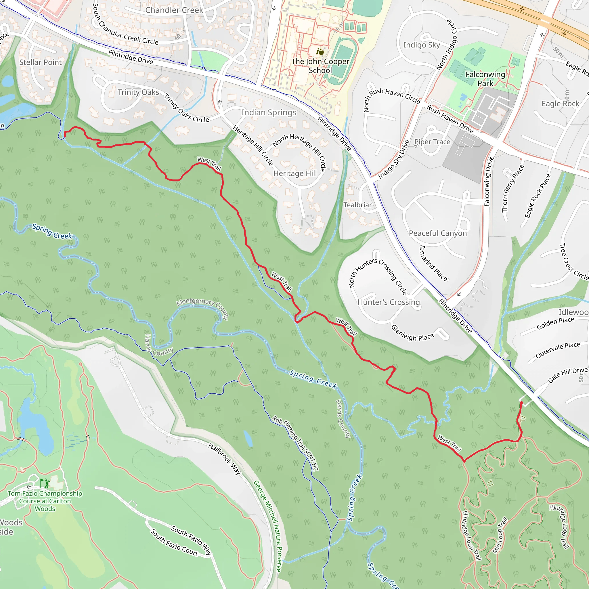West Trail mobile static map