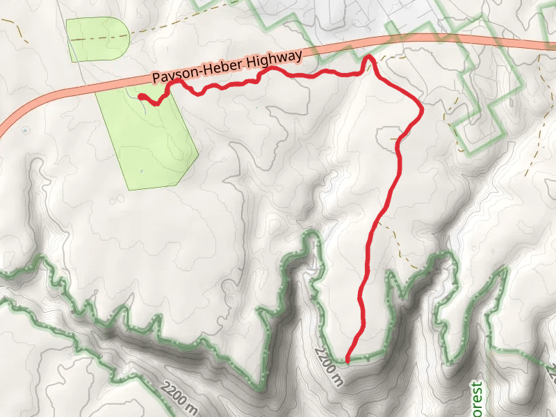 Rim Run Trail via Feelin Blue Trail mobile static map