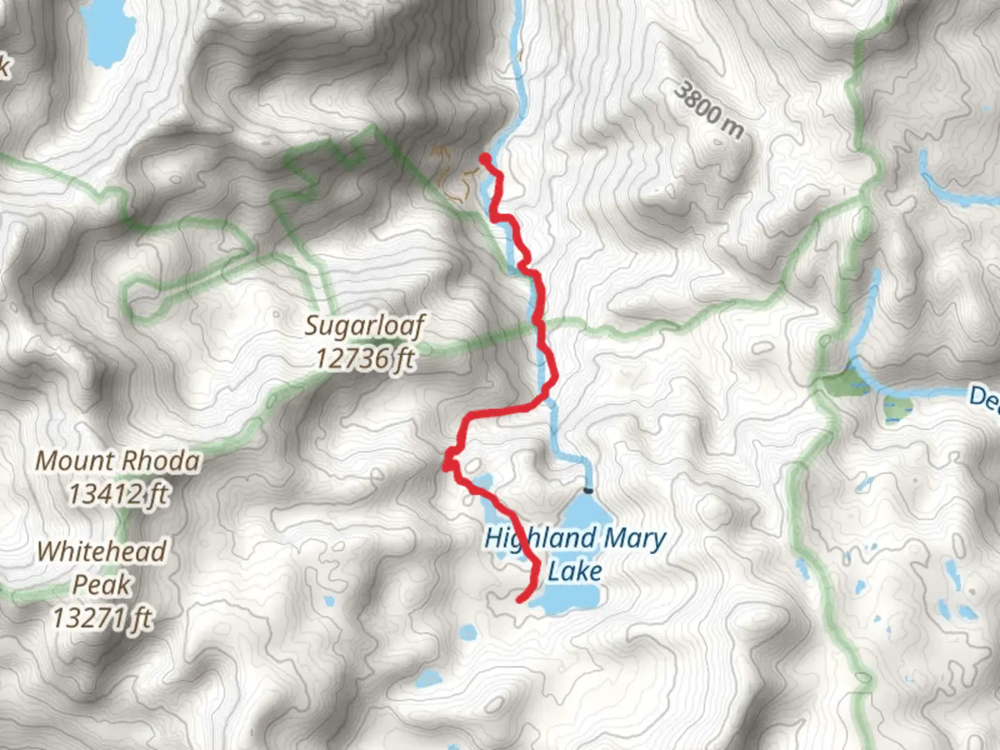 An image depicting the trail Highland Mary Trail and its surrounding area.