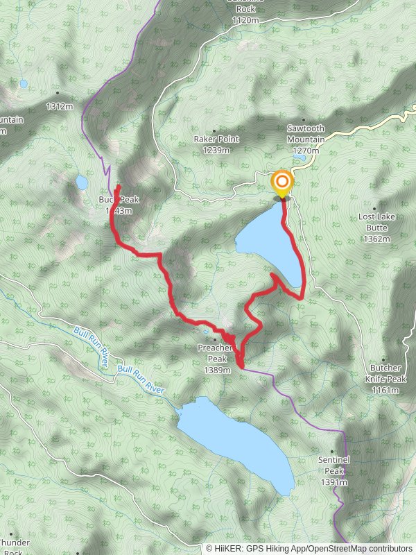 Buck Peak via Lakeshore Trail