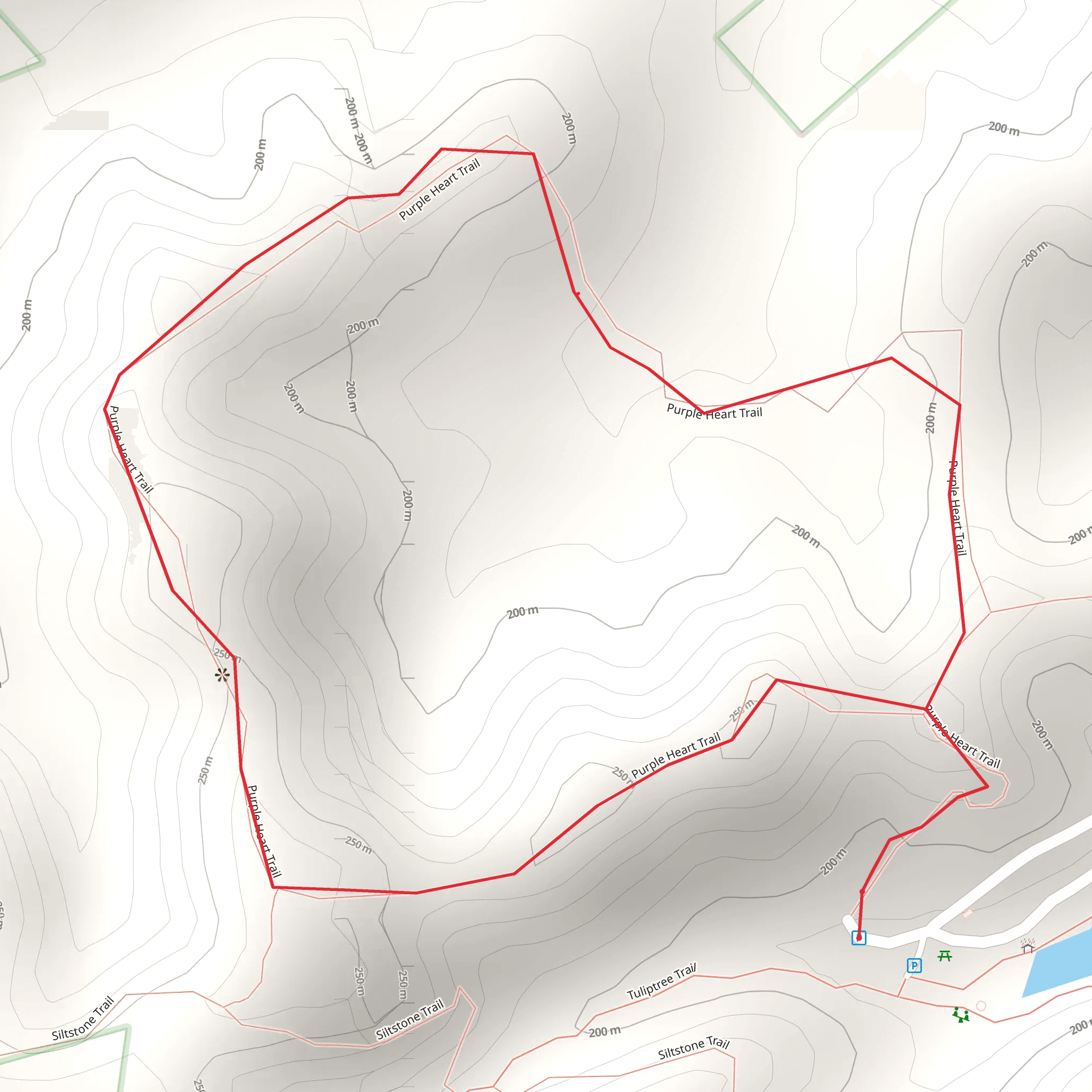 Purple Heart Loop Trail mobile static map