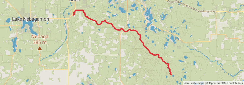 American Perimeter Trail - North Country Primary stage 131 Map