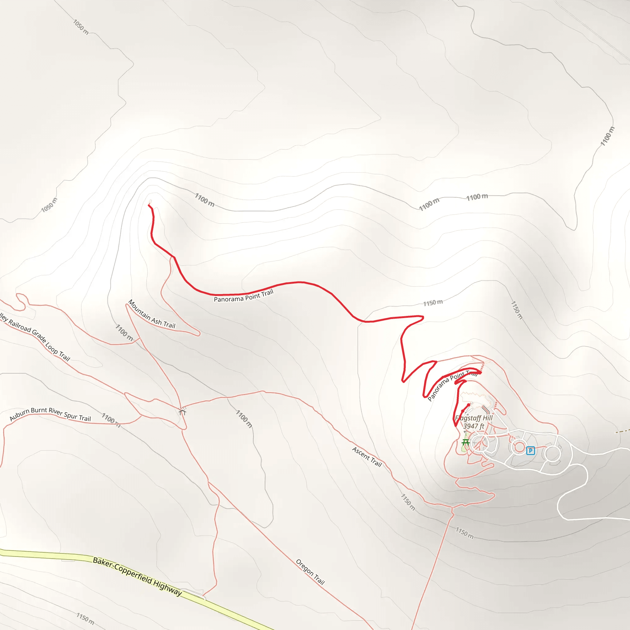 Panorama Point Trail mobile static map