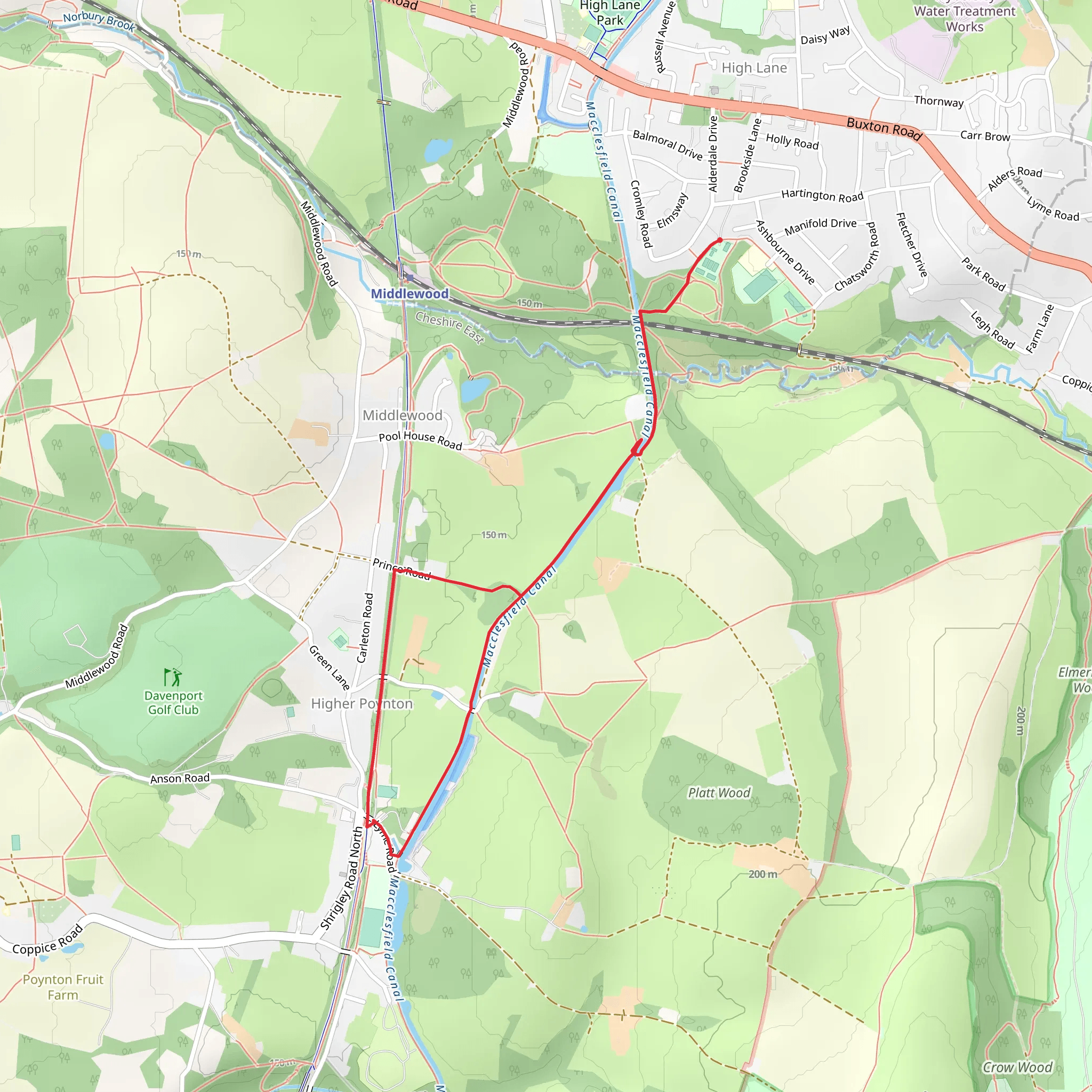 Macclesfield Canal Walk mobile static map