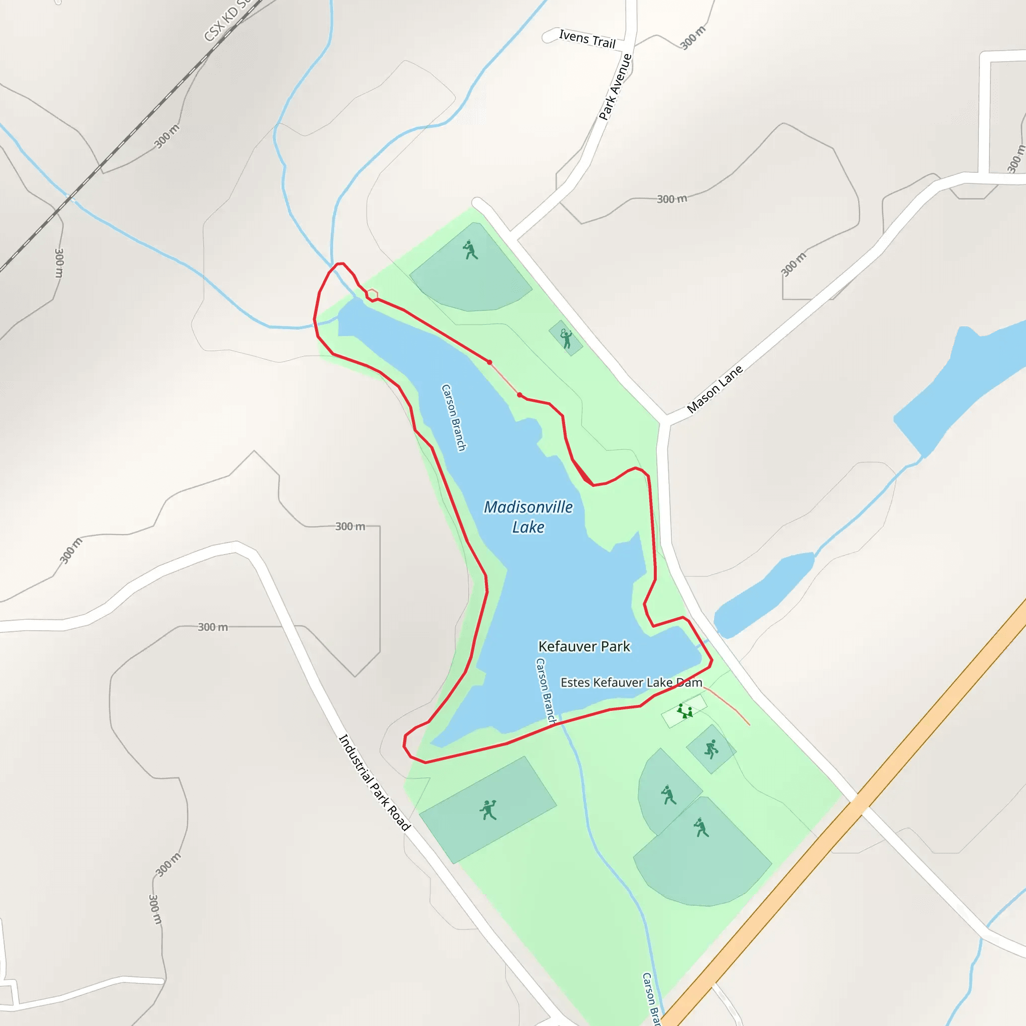 Kefauver Park Loop mobile static map
