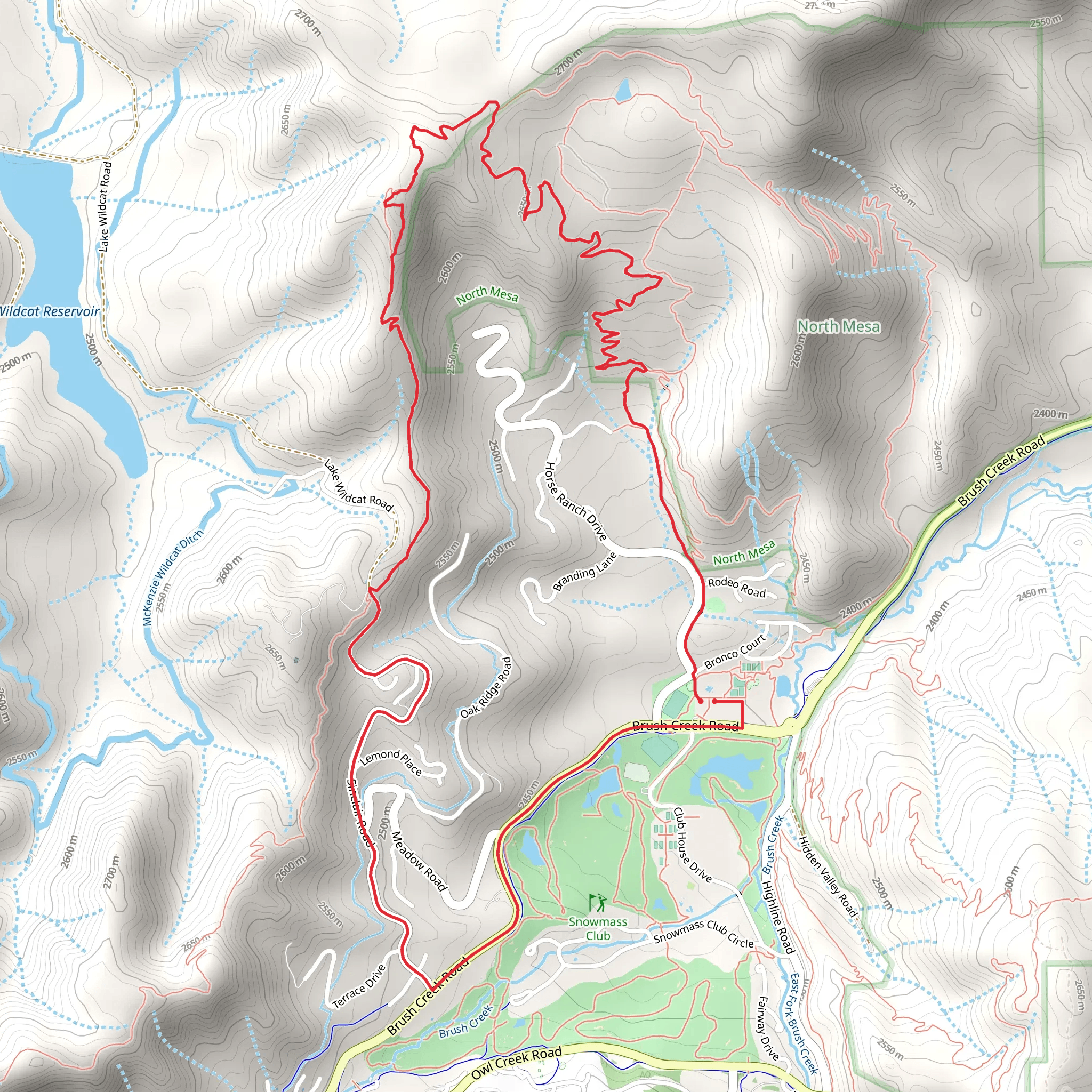 Rim Trail North Loop mobile static map