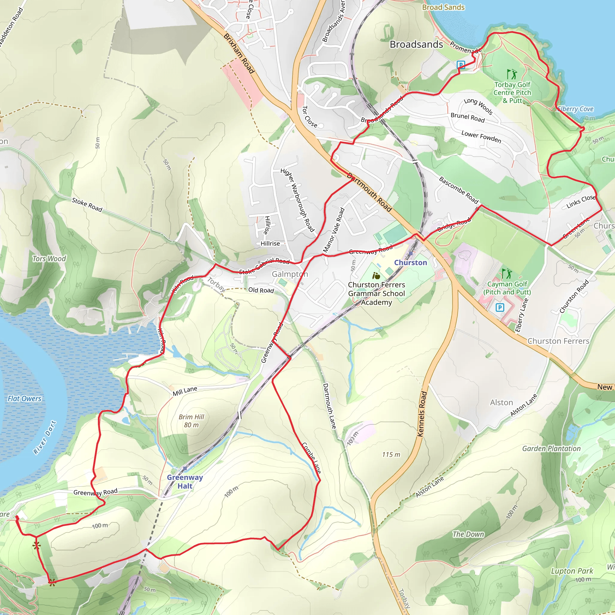 Greenway Walk mobile static map