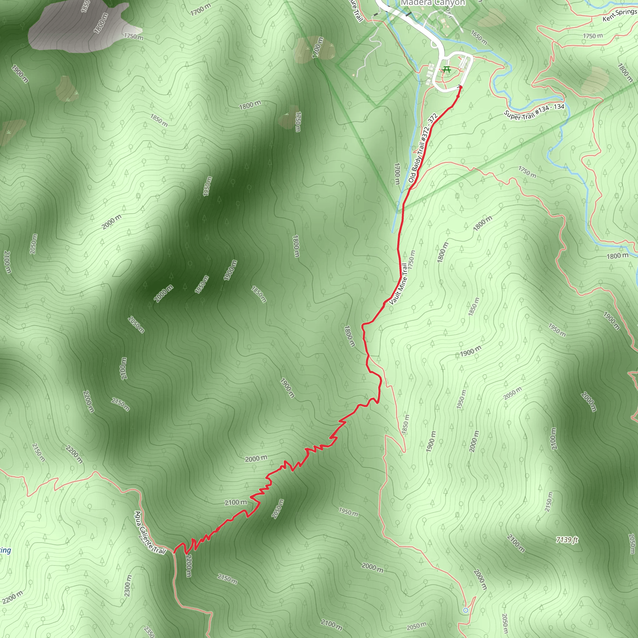 Vault Mine Trail to Agua Caliente mobile static map