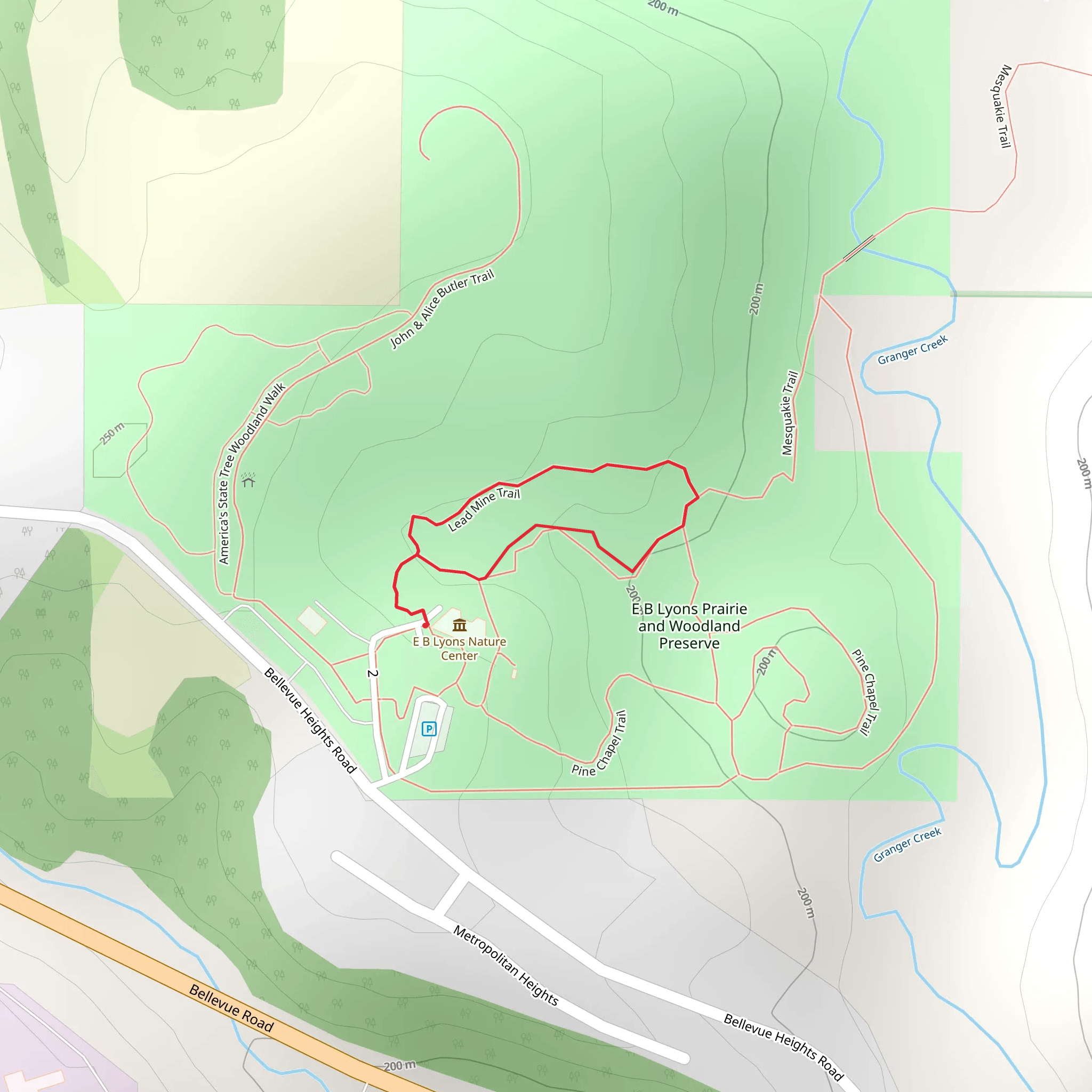 Mesquakie Loop Trail mobile static map