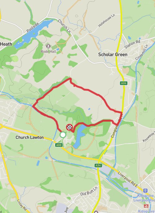 Hike on Lawton Woods Loop mobile static map