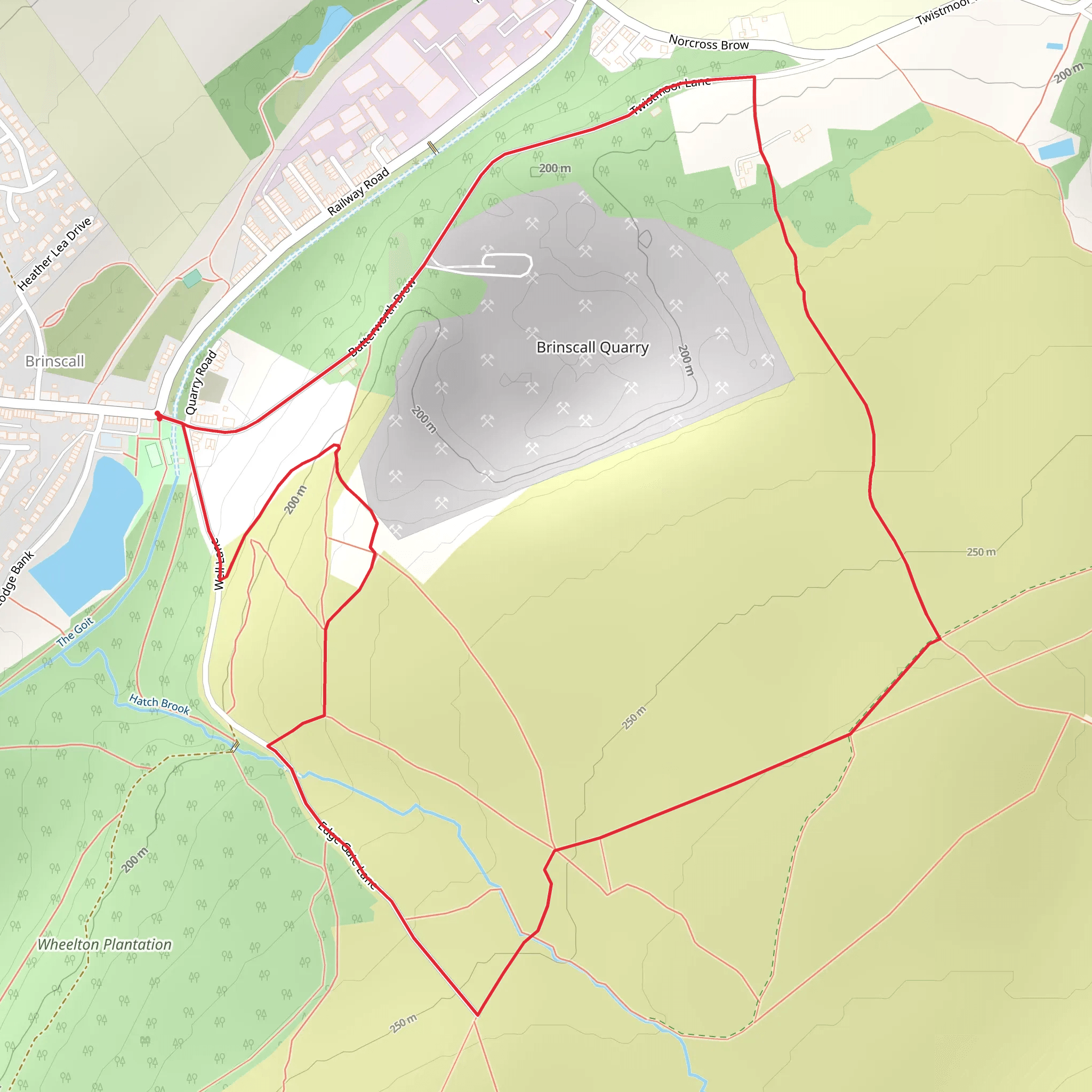 Brinscall Quarry Loop mobile static map