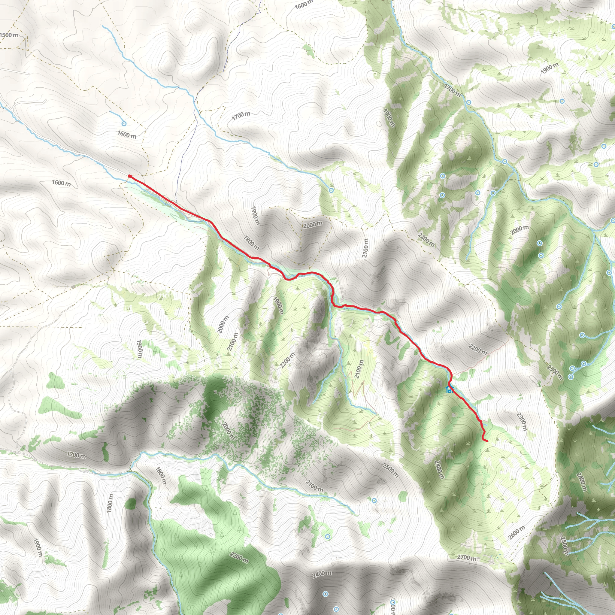 Water Canyon Trail mobile static map