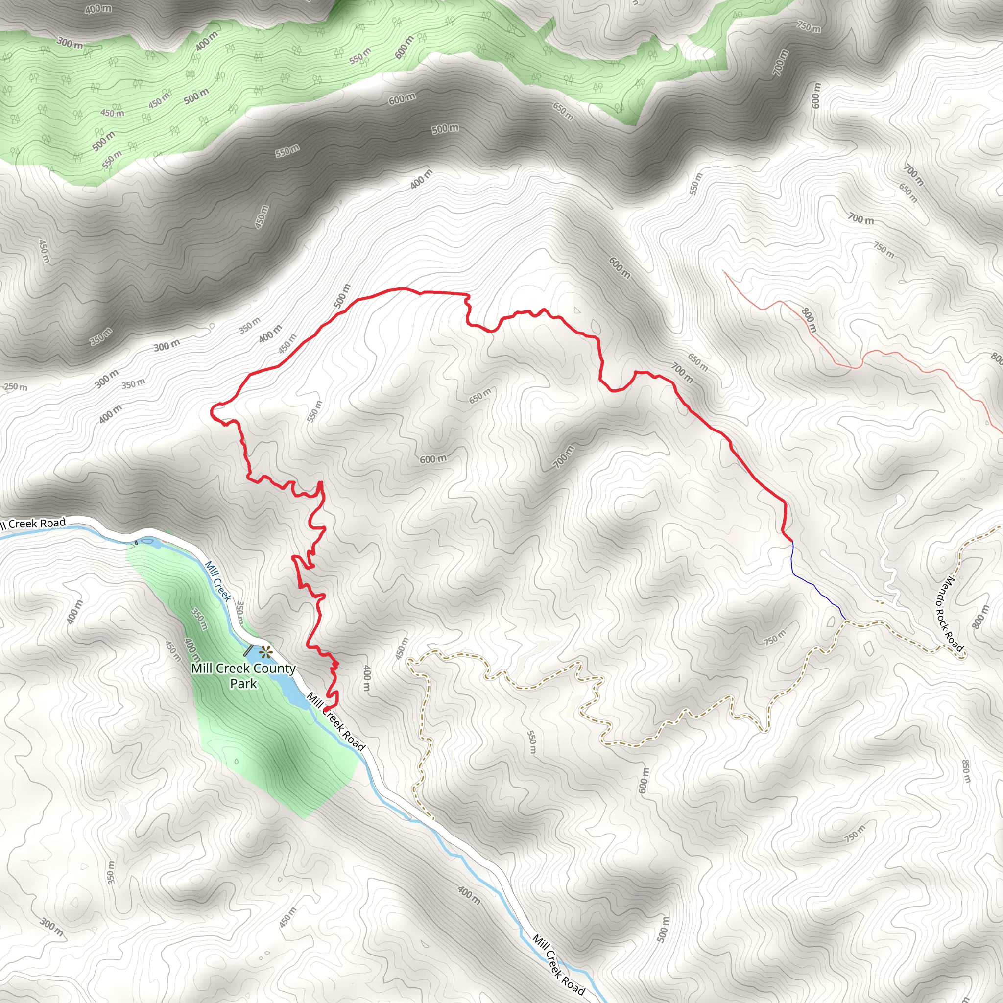 Valley View Trail mobile static map