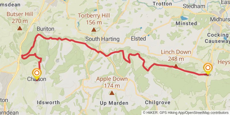 Plymouth to Dover Walk stage 27 Map