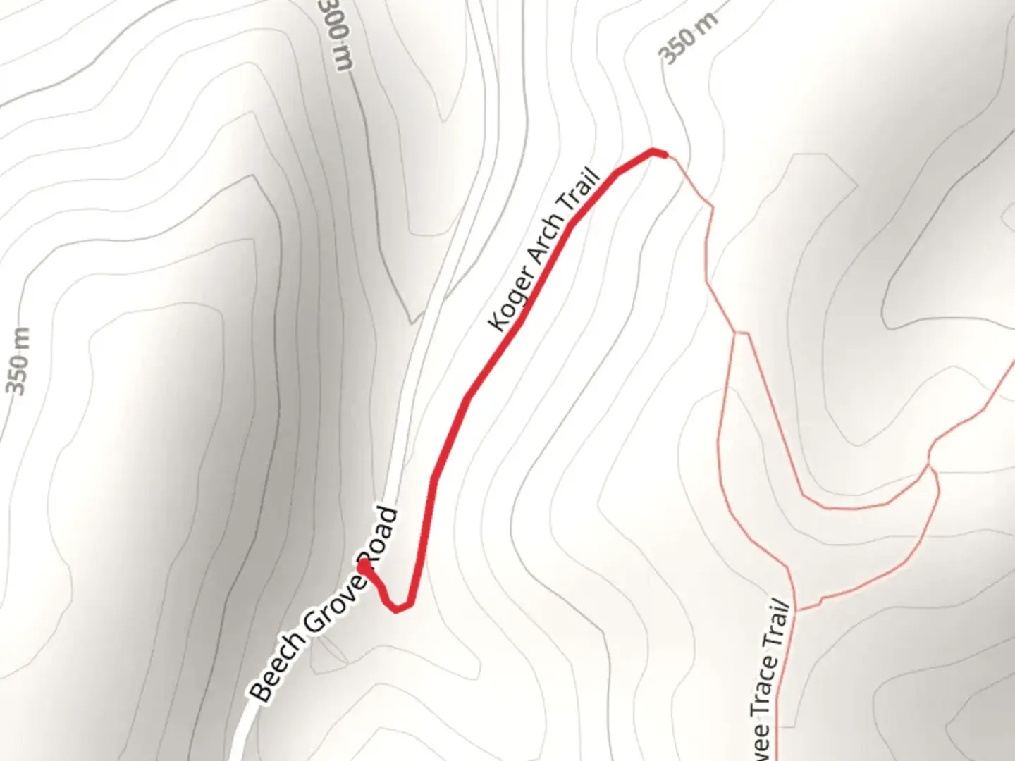An image depicting the trail Koger Arch Trail and its surrounding area.