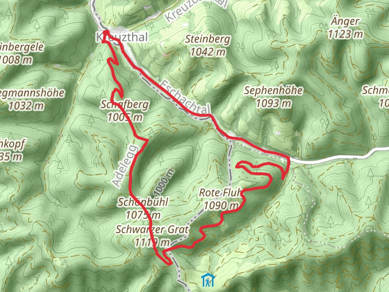 Schalberg and Schwarzer Grat via Adelegg Wandergebiet