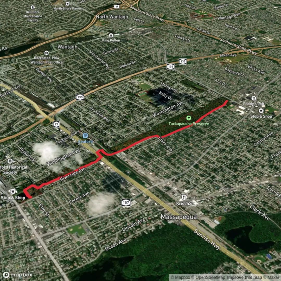 An image depicting the trail Seaford Creek and its surrounding area.