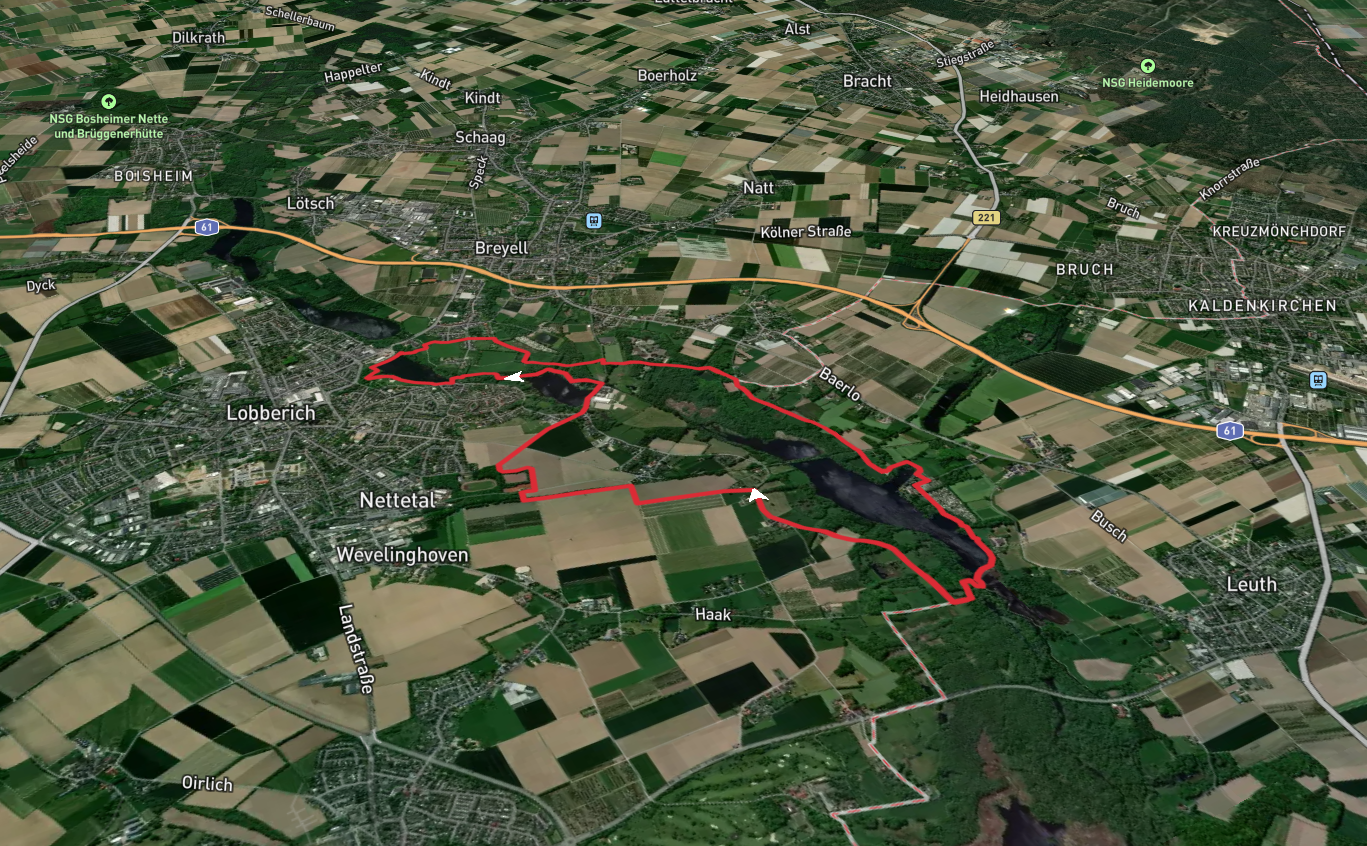 De Wittsee and Windmuehlenbruch Loop via Grenzlandweg and Nette Seen