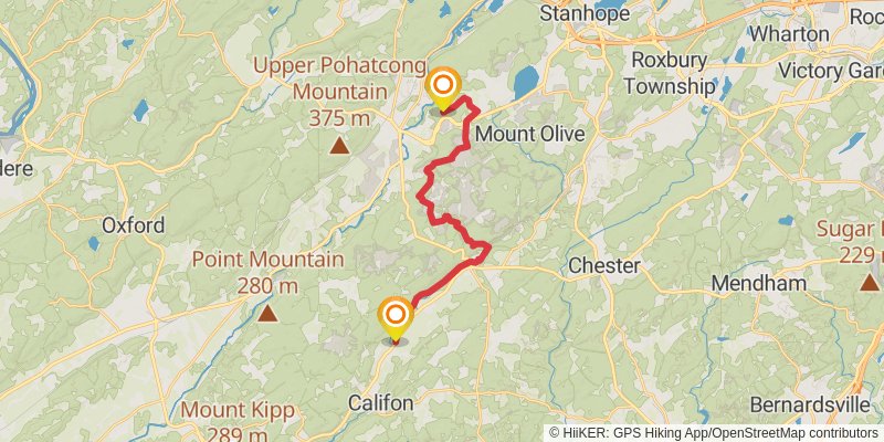 Highlands Trail stage 12 Map