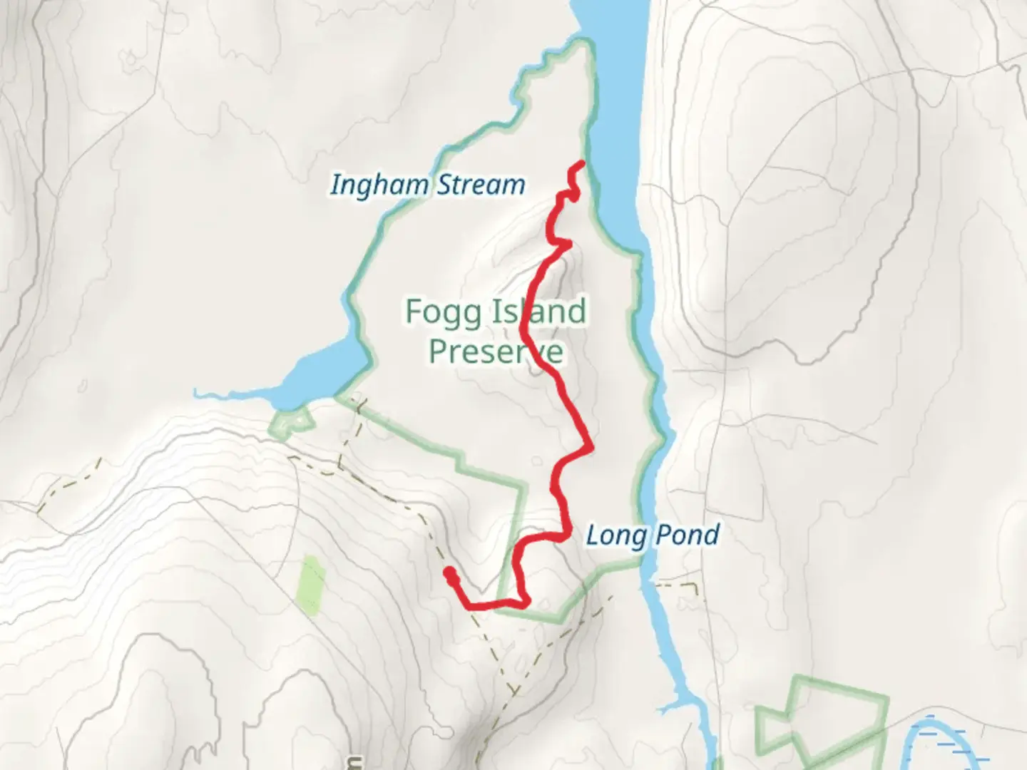 An image depicting the trail Long Pond Trail and its surrounding area.