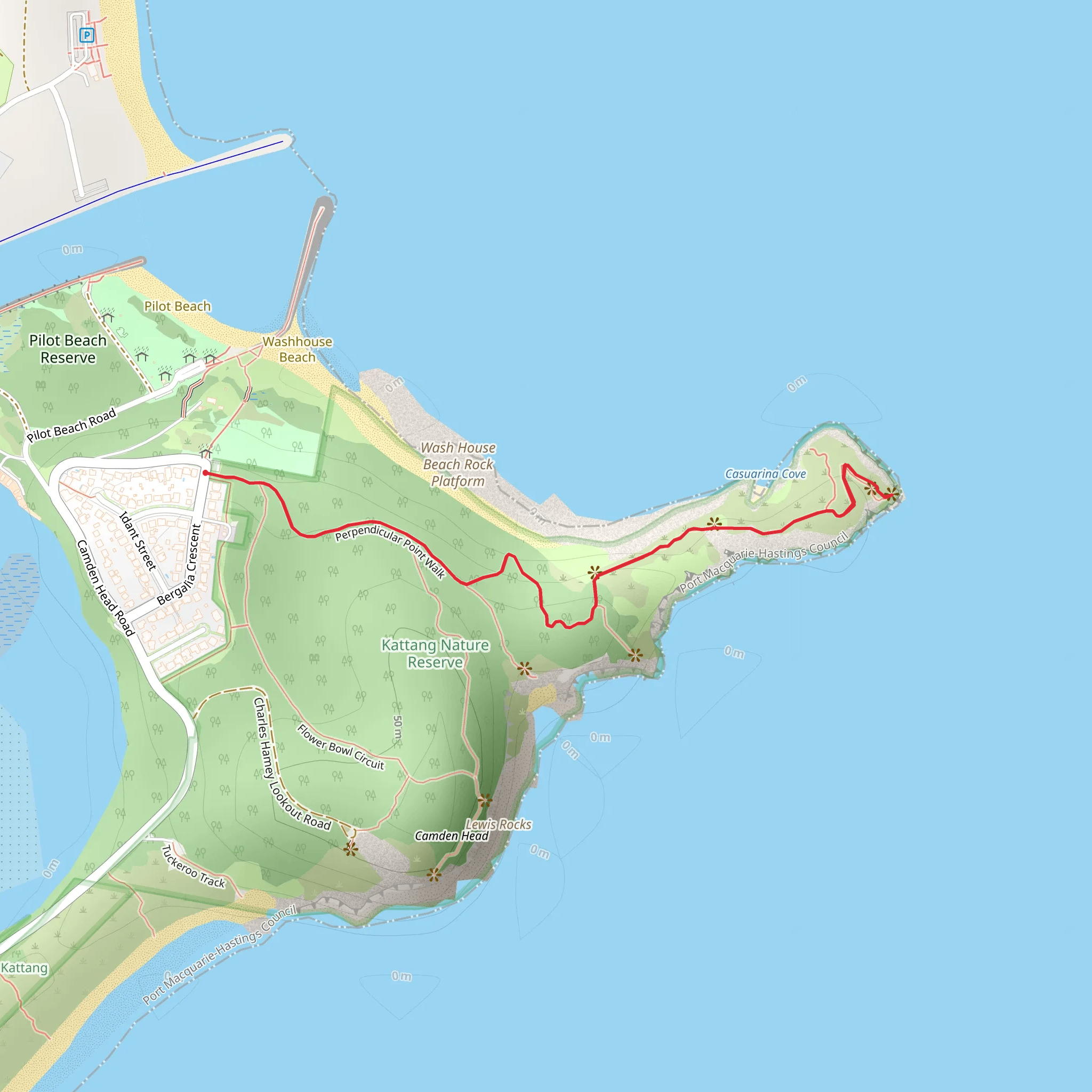 Perpendicular Point Track mobile static map