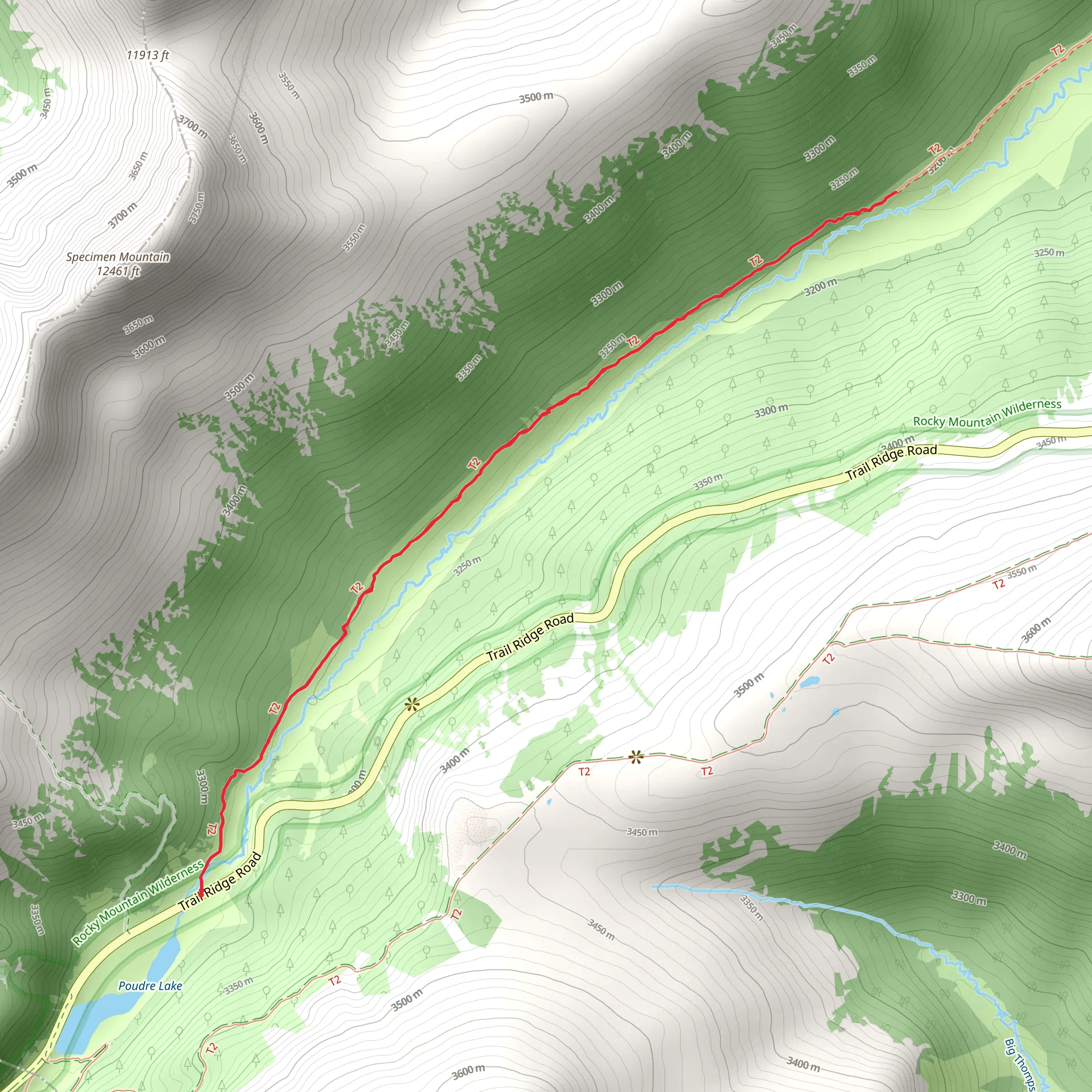 Cache la Poudre Trail mobile static map
