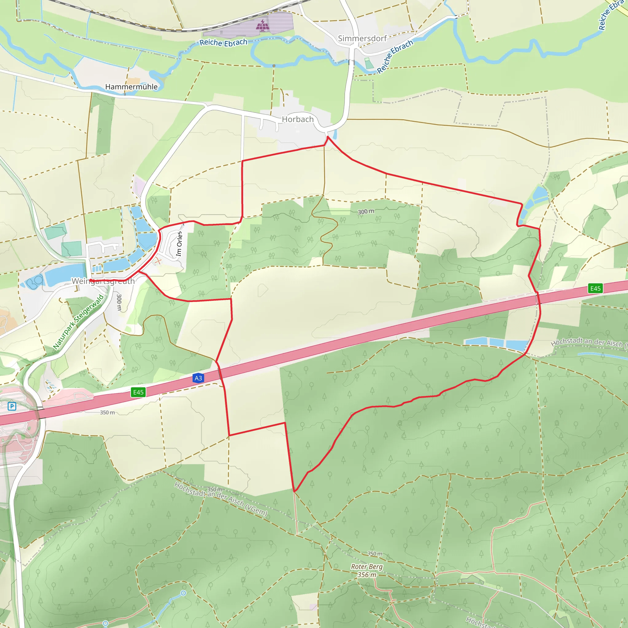 Weingartsgreuth Loop mobile static map